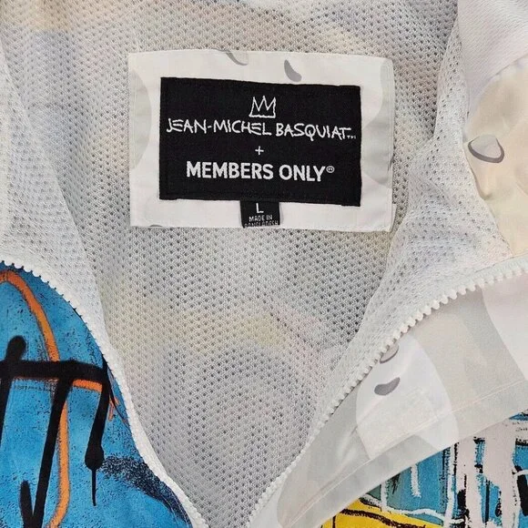 NWT Jean-Michel Basquiat X Members Only Jacket Anorak Windbreaker Mens Size L - Picture 14 of 16